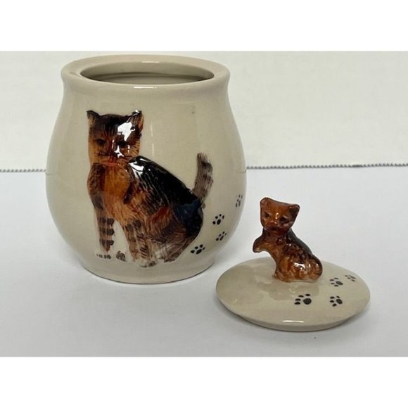 Vintage ERMO ZOO CAT Hand painted Sugar & Creamer 3D Set Ceramic Serveware - Picture 3 of 11